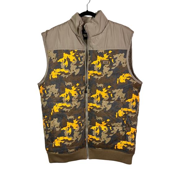 Cookies SF Mendocino camo Quilted Nylon Puffer Vest Jacket Size 2xl Mocha - Picture 1 of 9